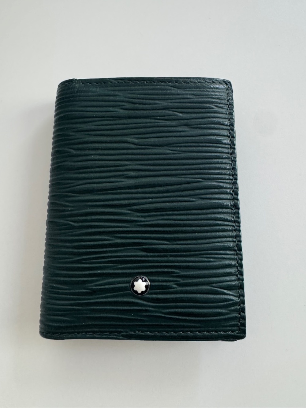 MONTBLANC - CARD HOLDER 4CC IN TEXTURED GREEN LEATHER